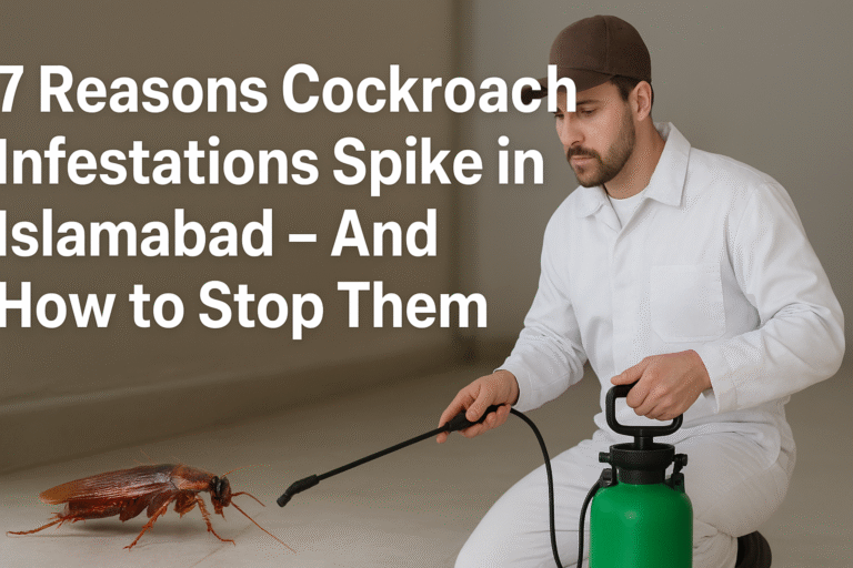 7 Reasons Cockroach Infestations Spike in Islamabad – And How to Stop Them
